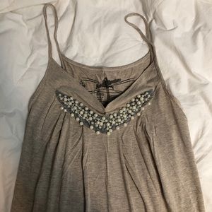 Beaded thin strap blouse
